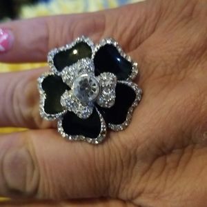 Rhinestone Flower Ring